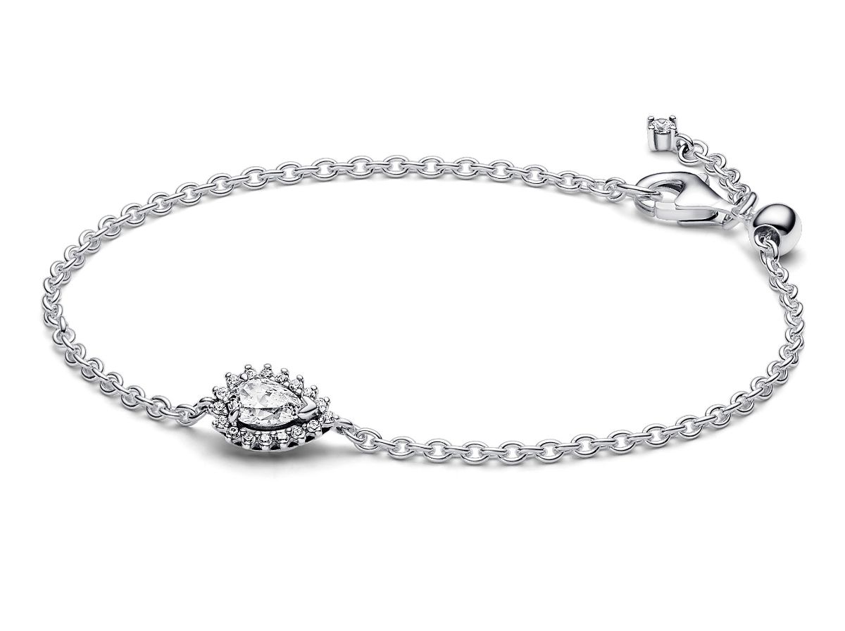 Pandora Moments Sparkling Crown O Snake Chain Bracelet | Sterling silver |  Pandora TH